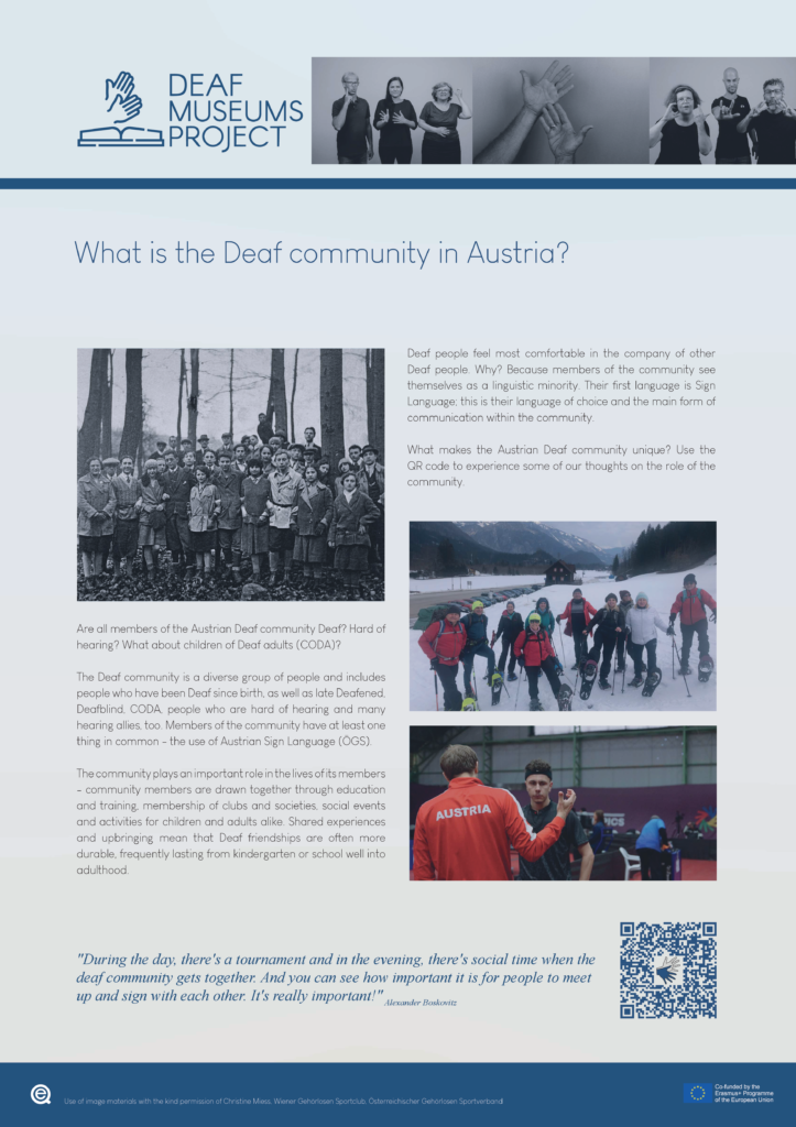 What is the Deaf community in Austria?