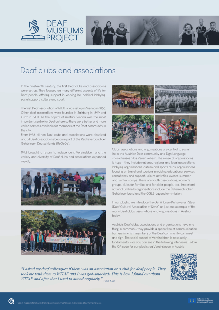Deaf clubs and associations